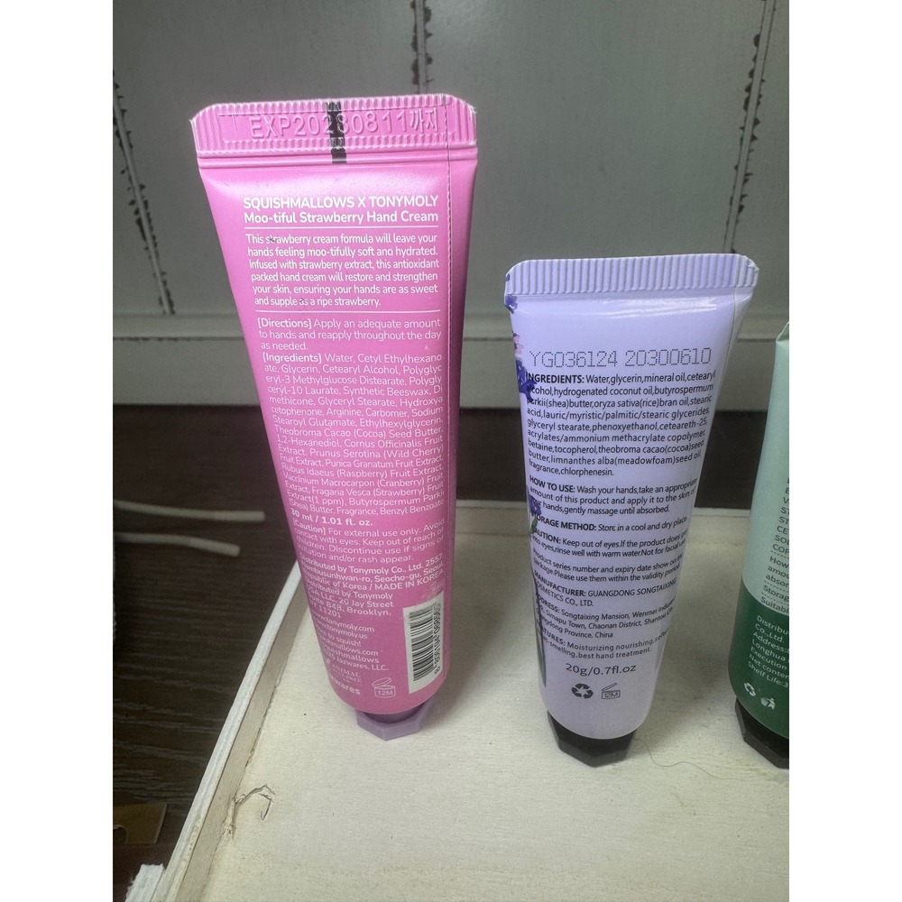 Tonymoly Squishmallows Omyaya Cristalbox Hand Cream Bundle Strawberry Lavender - Picture 2 of 4